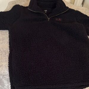 GAP Black Sherpa Fleece Pullover